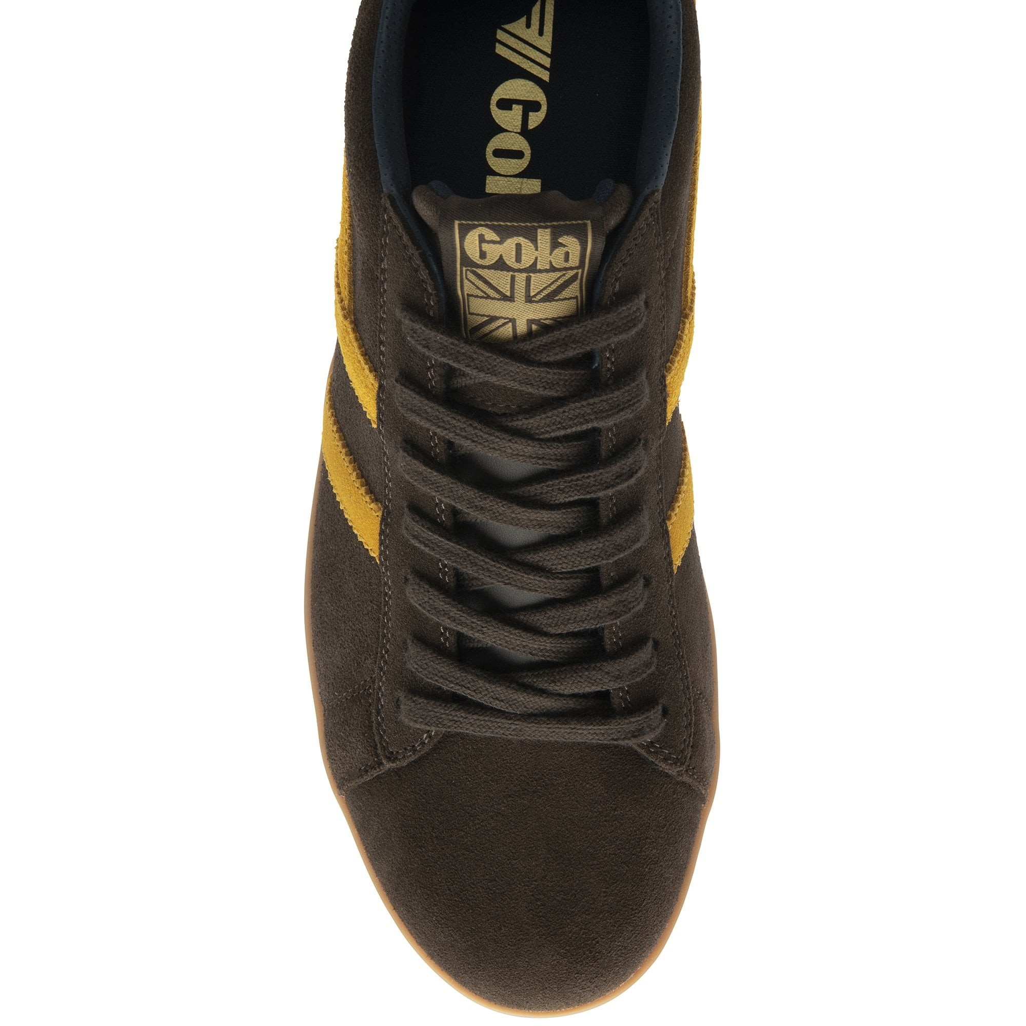 EQUIPE II SUEDE TRAINER DARK BROWN/SUN/NAVY
