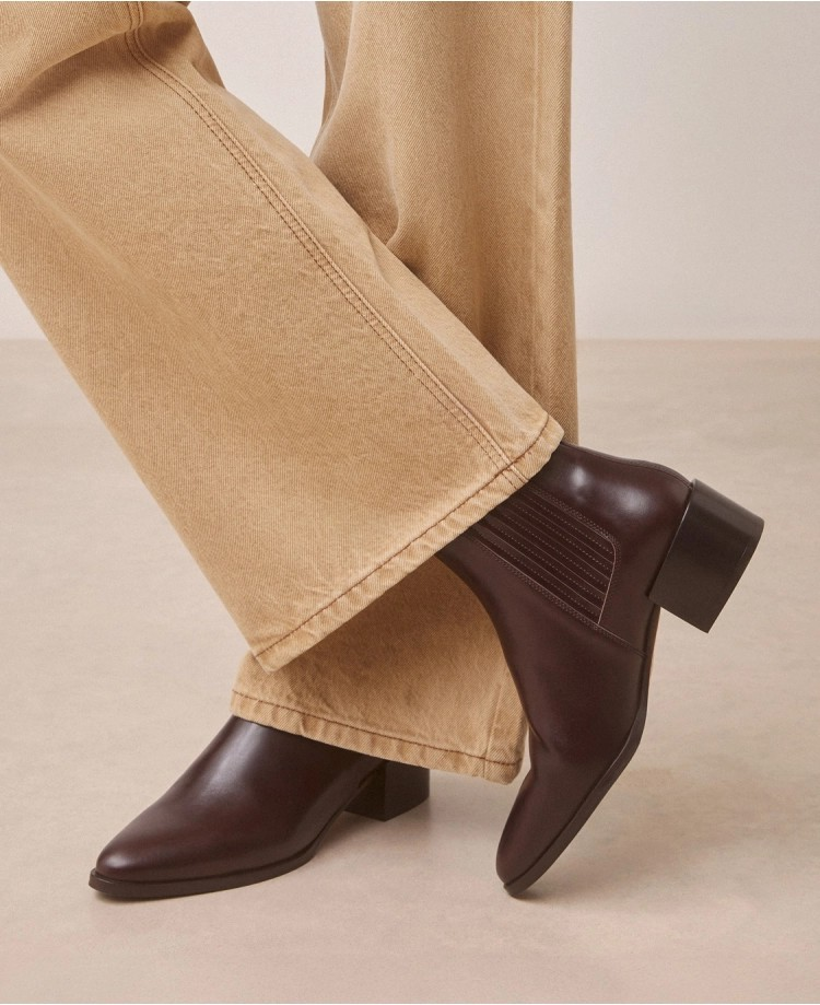 Bottines n°408 - Cuir - Ebène