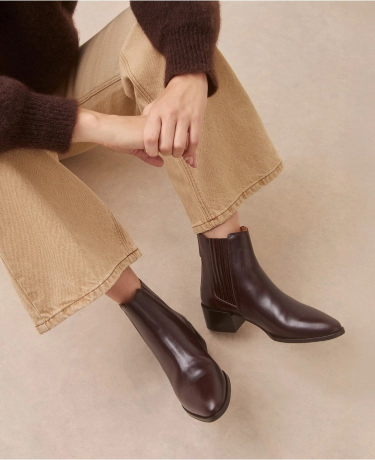 Bottines n°408 - Cuir - Ebène