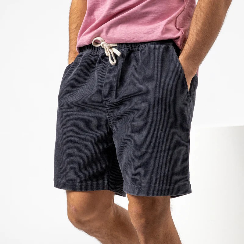 Short en velours - Anthracite