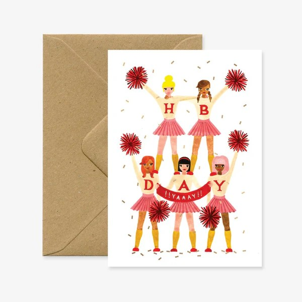 Carte d'anniversaire - Cheerleaders