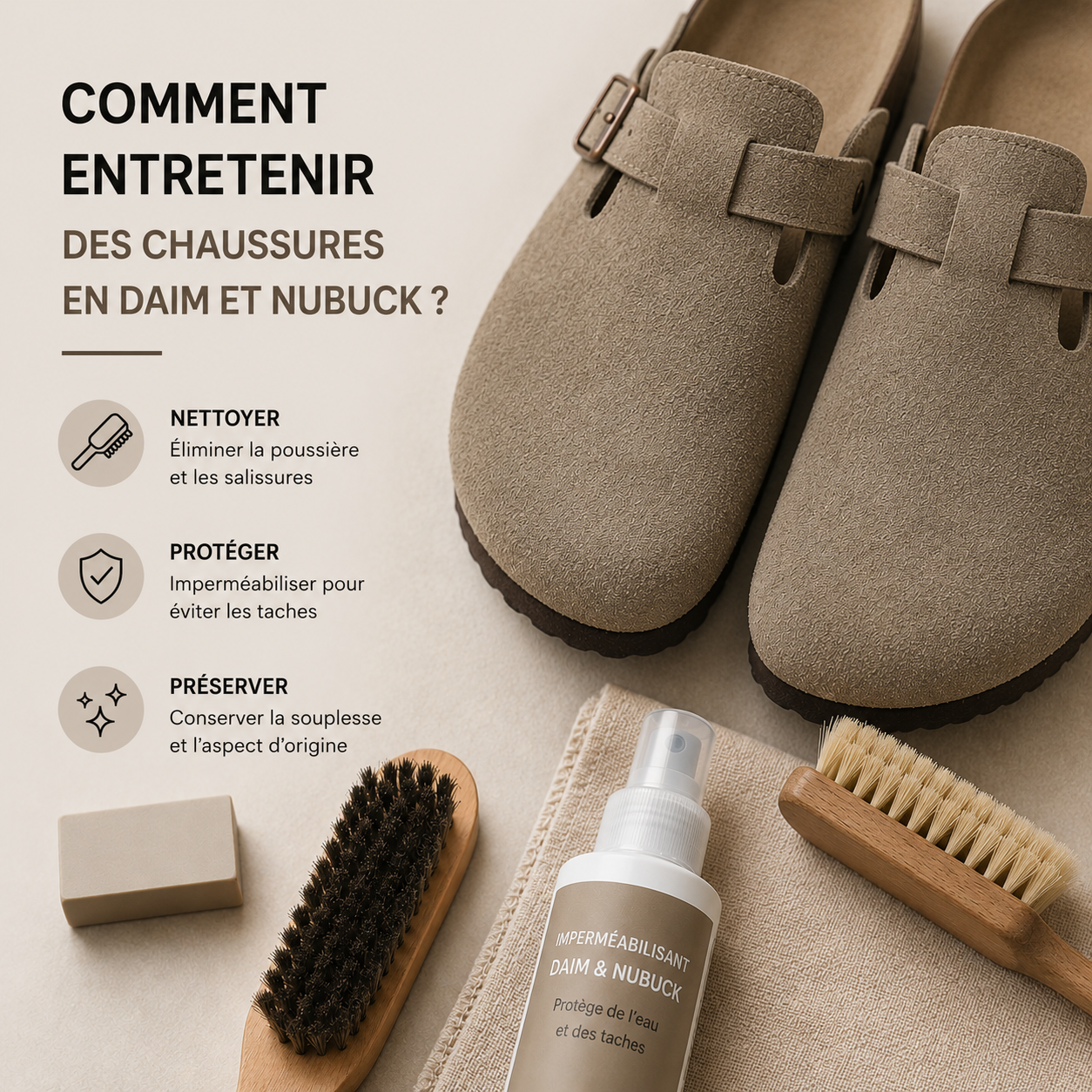 Comment entretenir des chaussures en daim et nubuck ?
