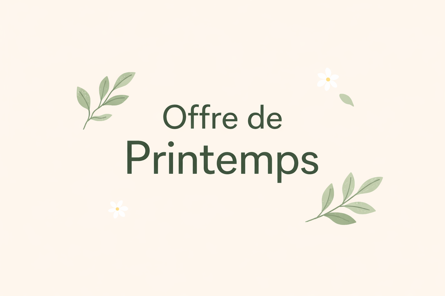 OFFRE DU PRINTEMPS