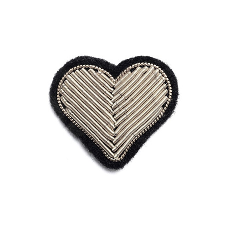 Broche - Coeur argenté
