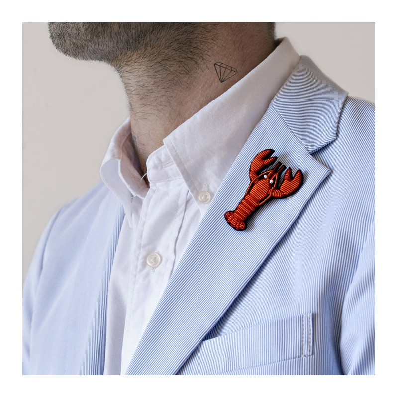 Broche - Homard orange