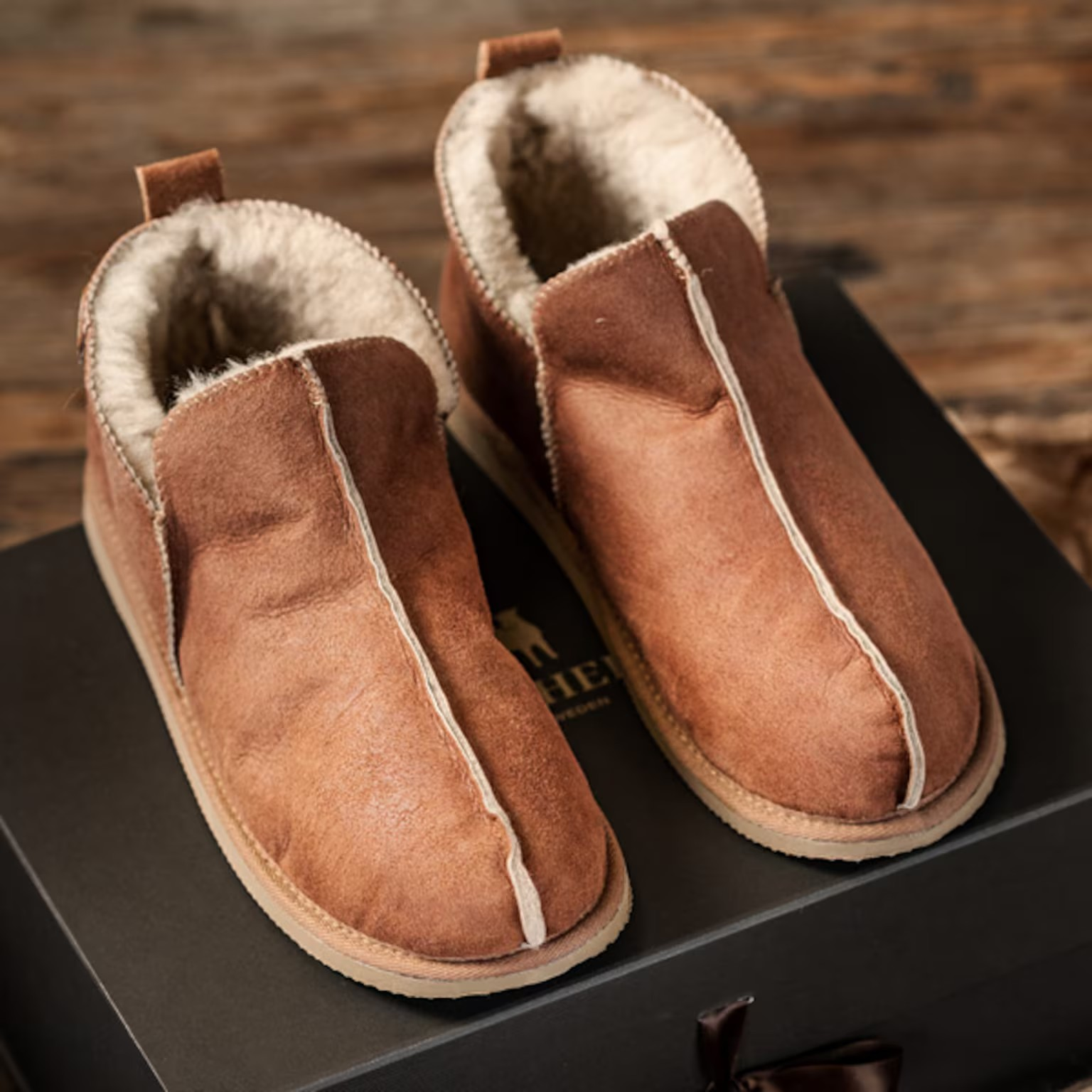 Anton slippers Antique cognac