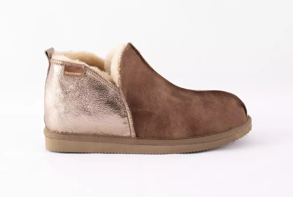 Annie slippers Antique cognac/gold