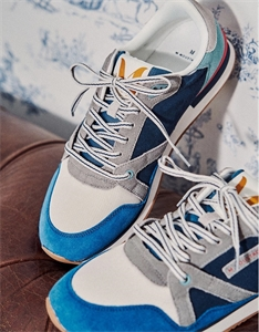 André - Suède bleu écru gris