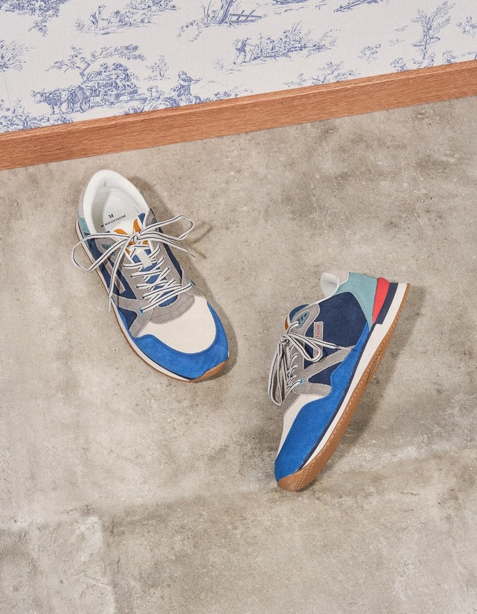 André - Suède bleu écru gris