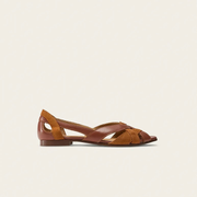 Clémentine - Cuir et suède cognac