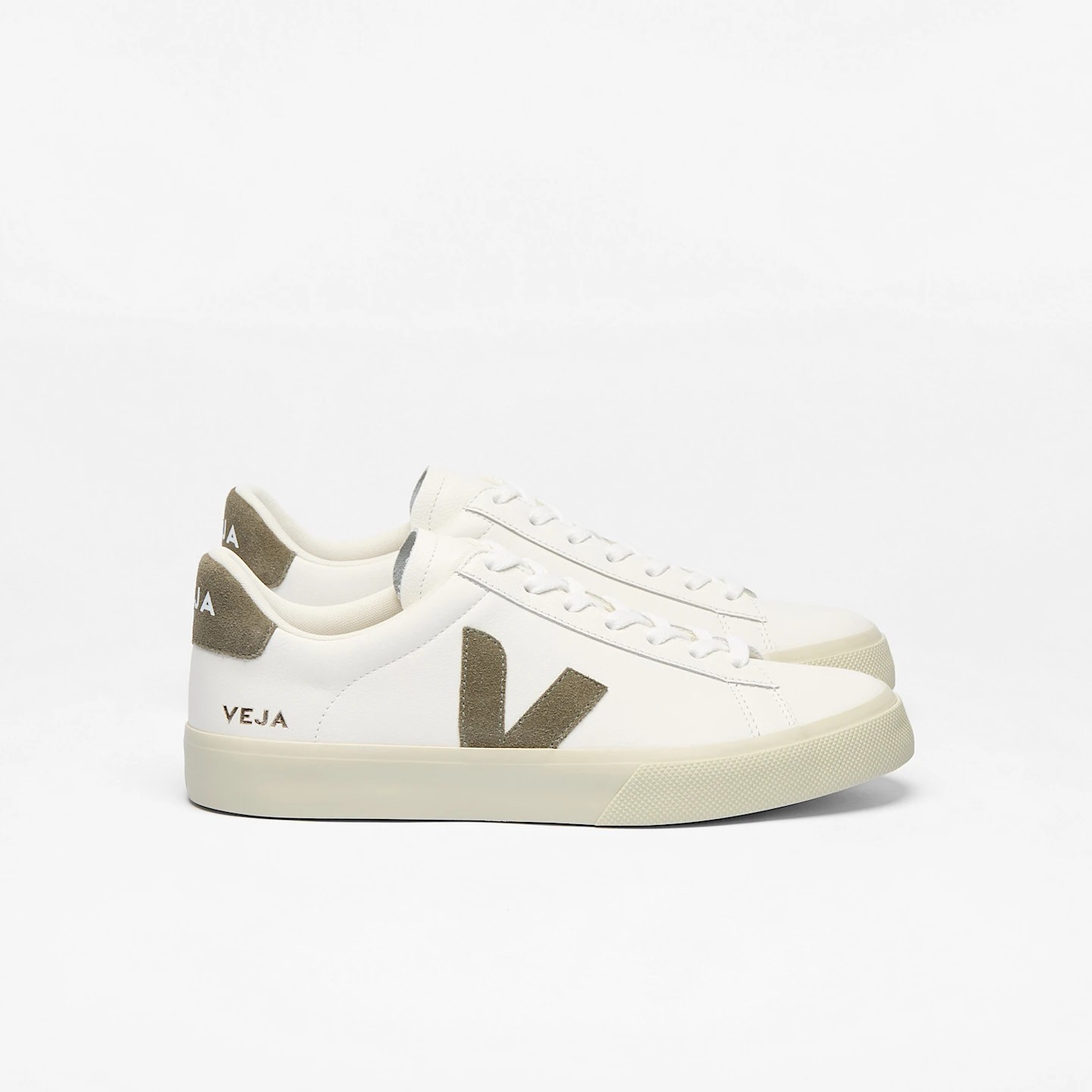 CAMPO LEATHER WHITE KAKI - FEMME