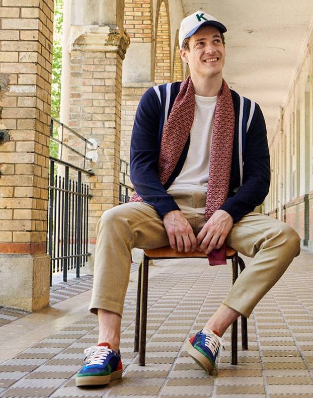 Arthur - Suède sapin marine et bleu