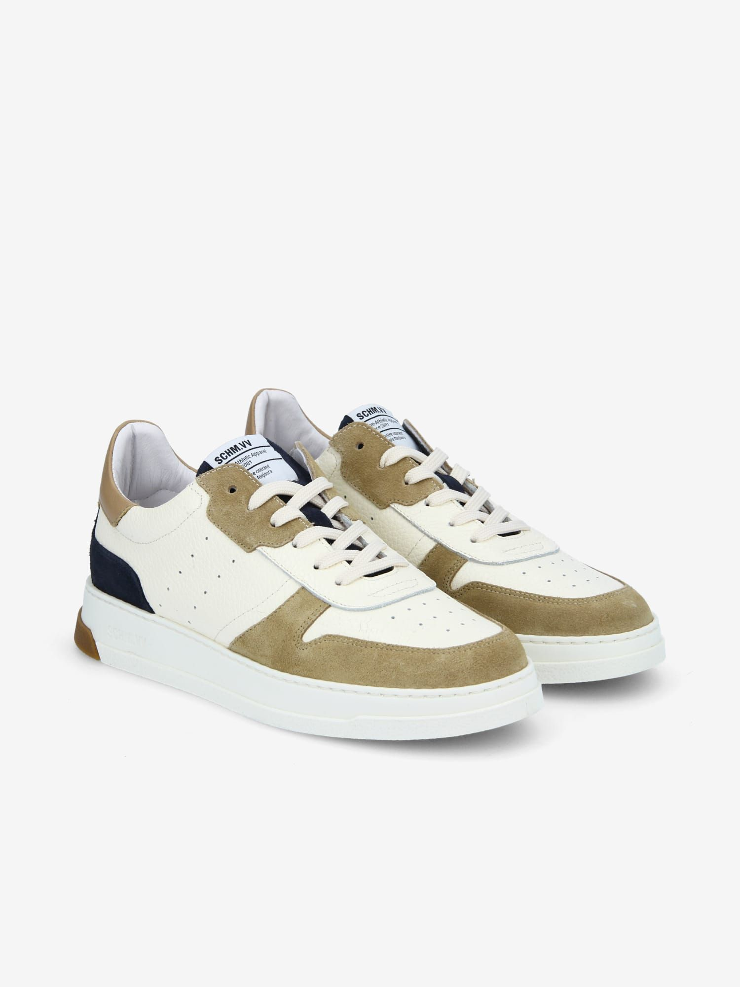 ORDER SNEAKER GR.NAPPA/SUEDE WHITE/BEIGE