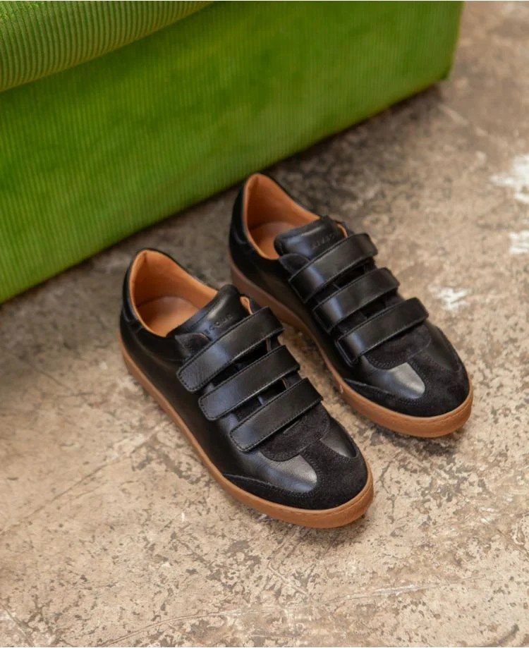 Baskets n°11 - Cuir/Suède Noir