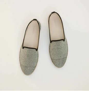 ESPADRILLE R. Coton Chiné Noir