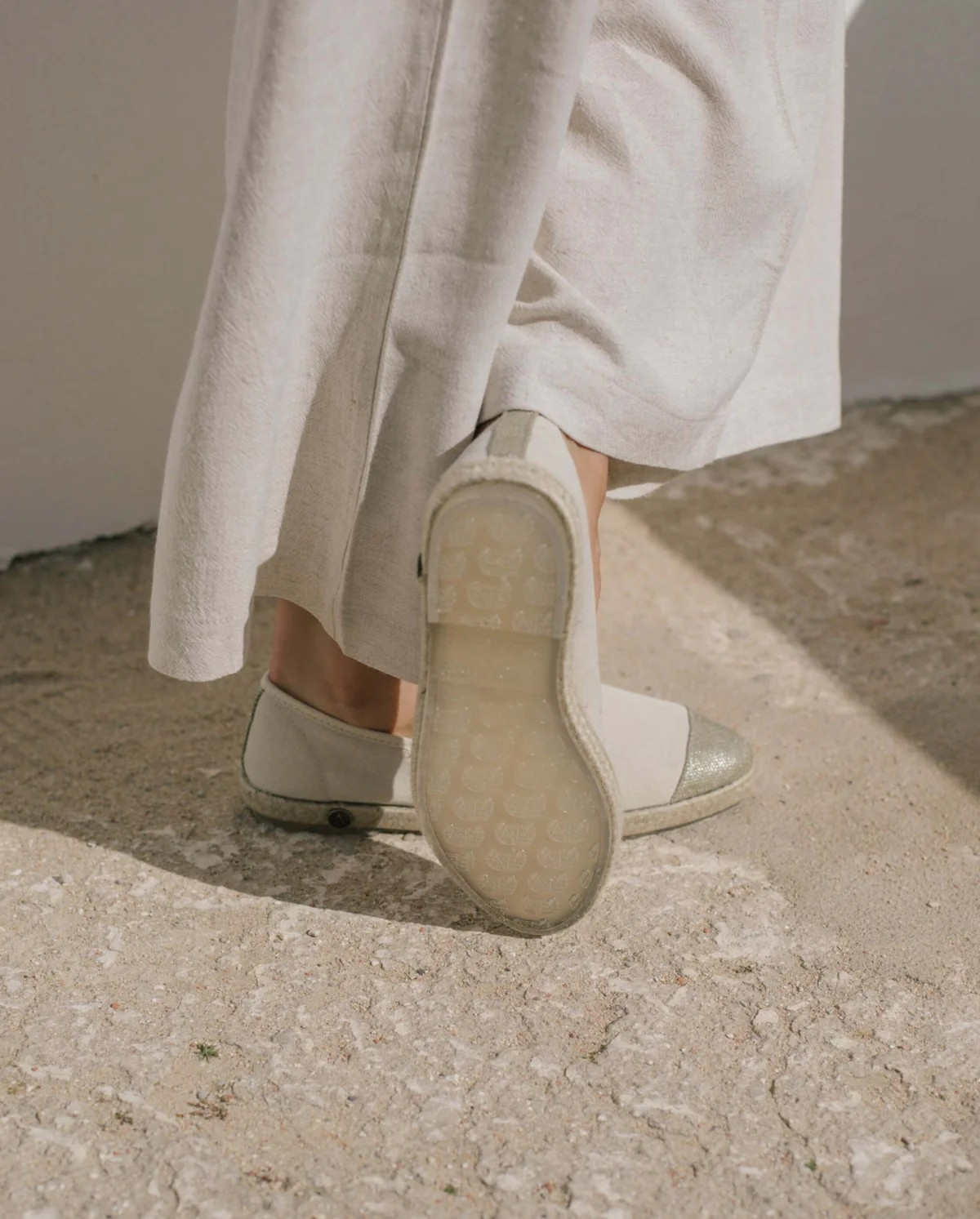 ESPADRILLE R. Coton Beige Gold