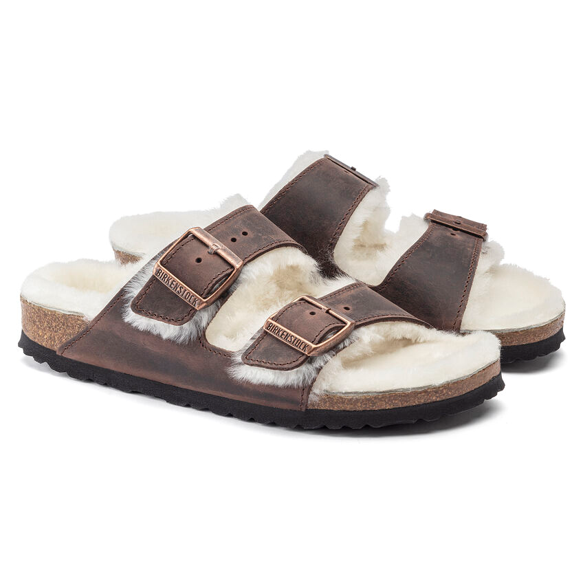 Arizona Cuir huilé Habana Shearling