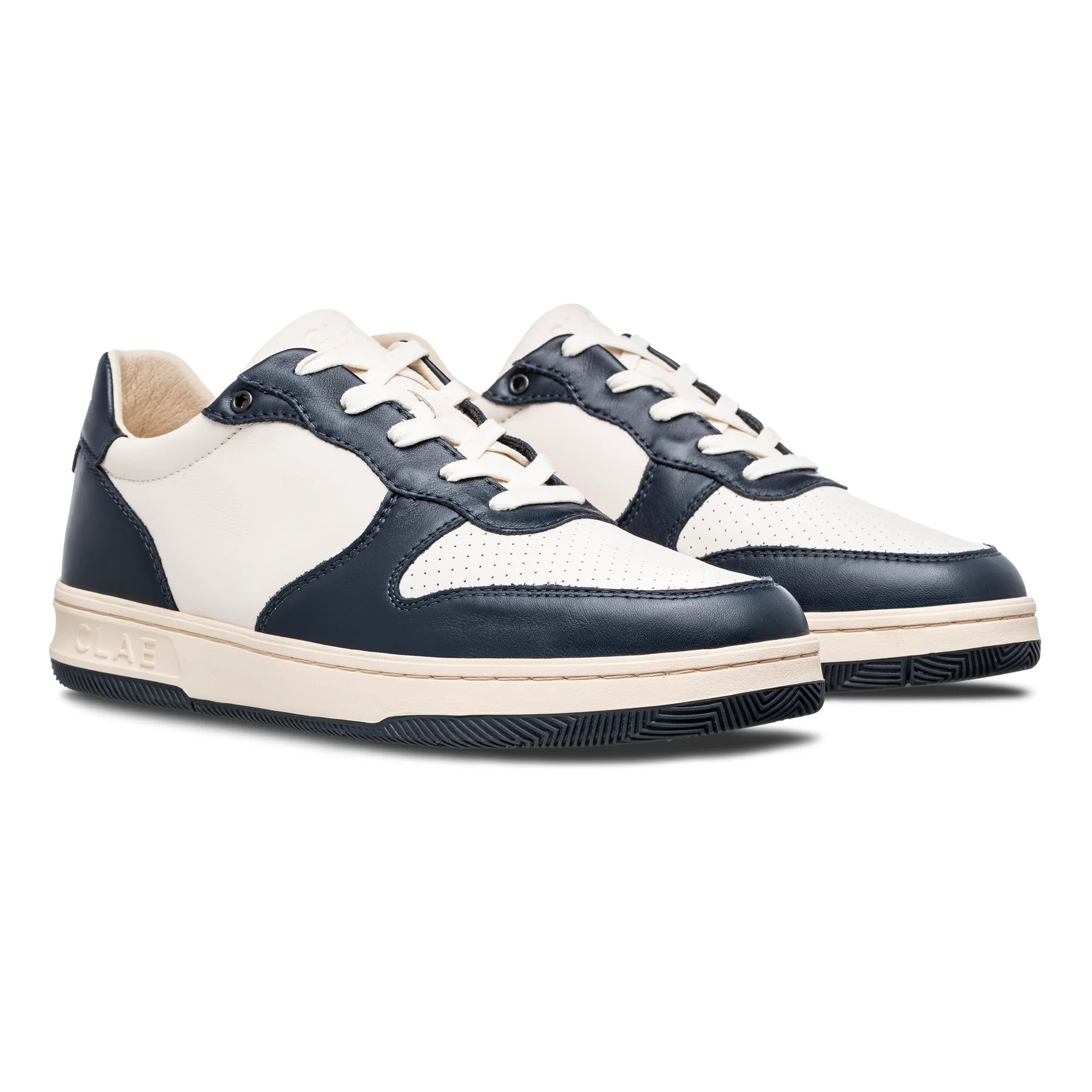MALONE NAVY LEATHER OFF-WHITE