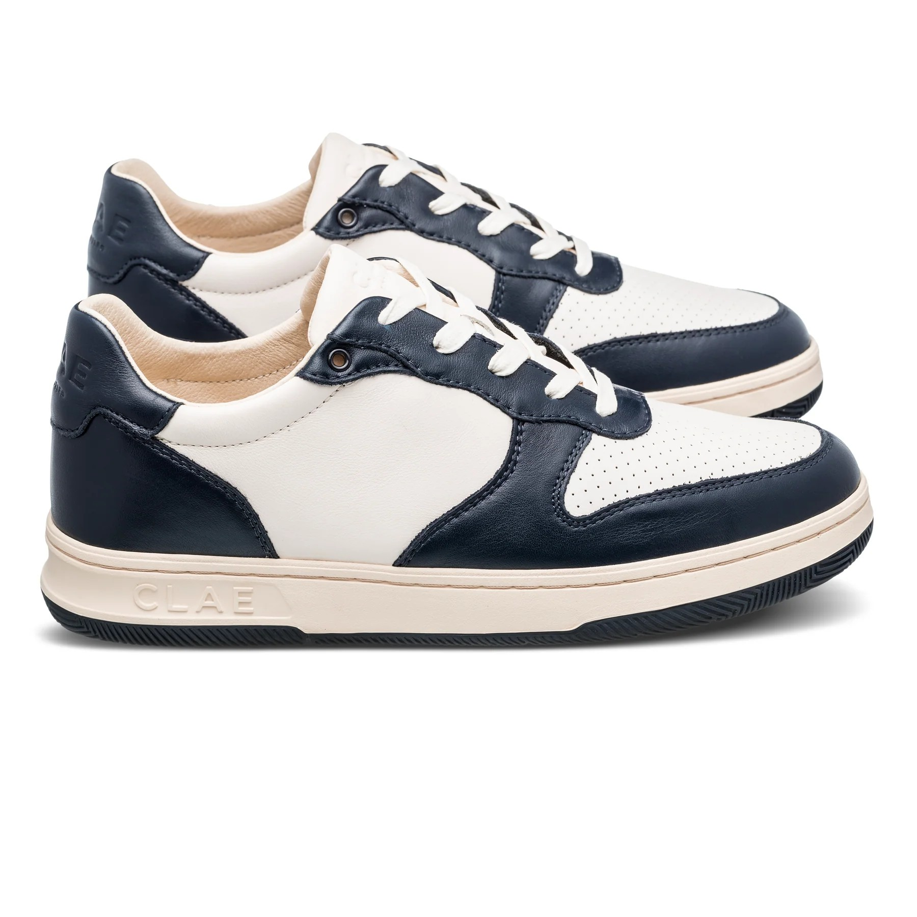 MALONE NAVY LEATHER OFF-WHITE