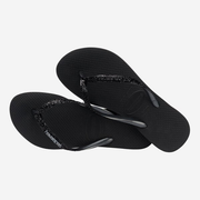 HAVAIANAS SLIM GLITTER II BLACK/DARK GREY