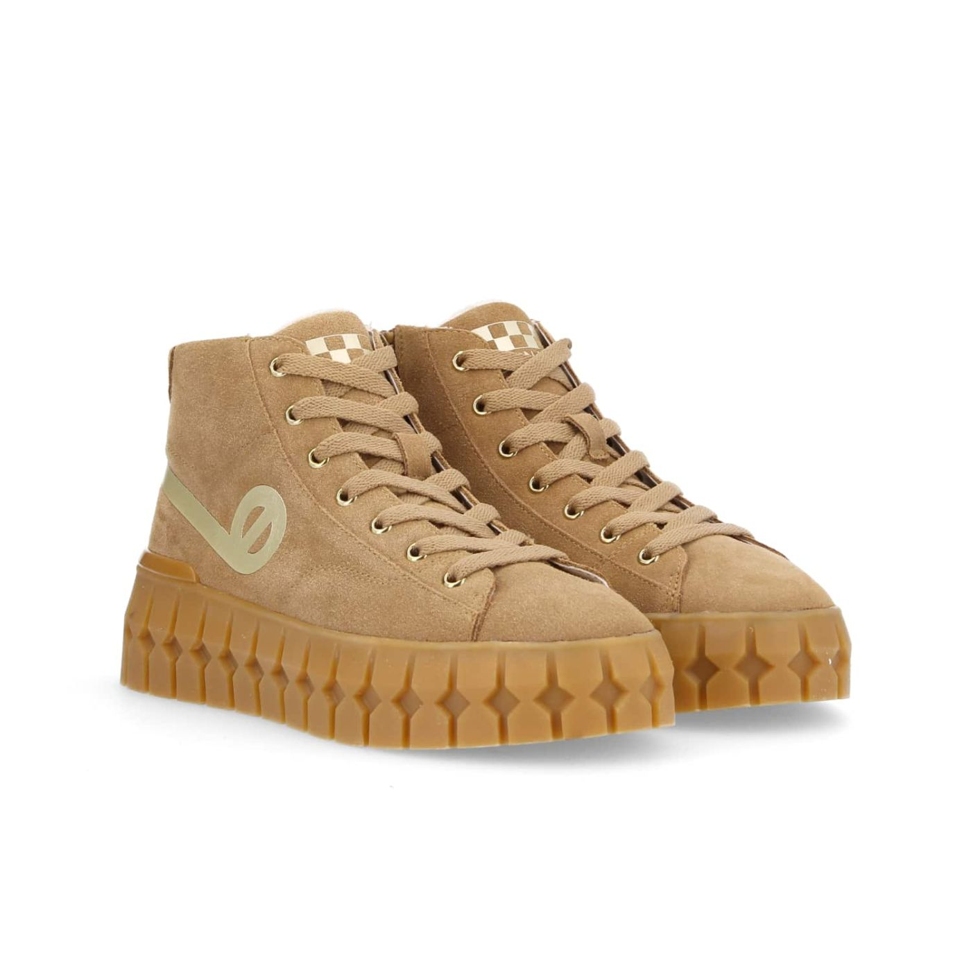PLAY MID W SUEDE/PRINT NUTS/L.GOLD