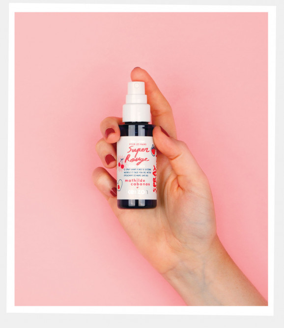 SPRAY LAVANT MAINS HYDROALCOOLIQUE - Super Rouge X Mathilde Cabanas