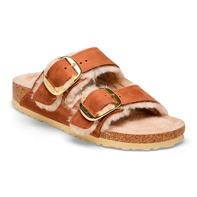 Arizona BB Shearling Cuir huilé Cognac