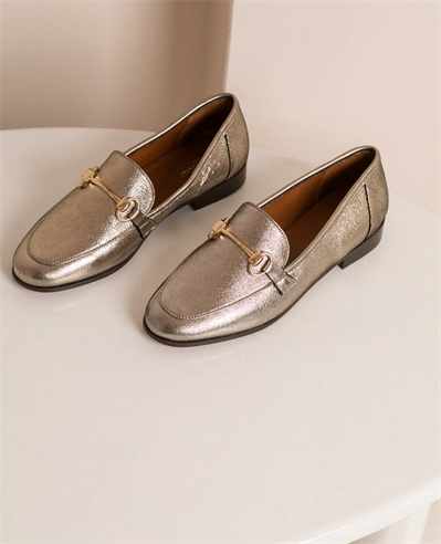 CLEMENCE CUIR METALLISÉ DORÉ