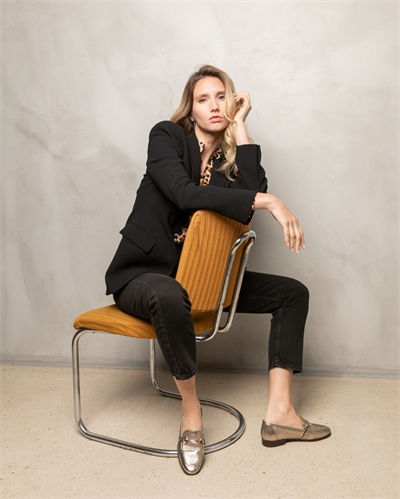 CLEMENCE CUIR METALLISÉ DORÉ