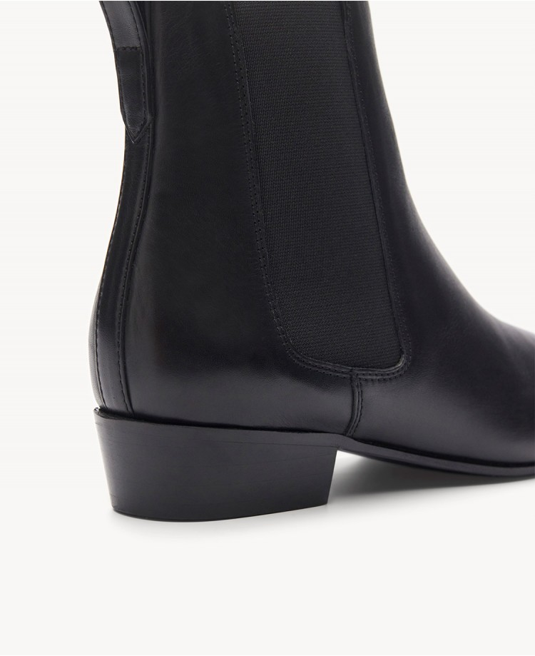 Bottines n°66 - Cuir - Noir
