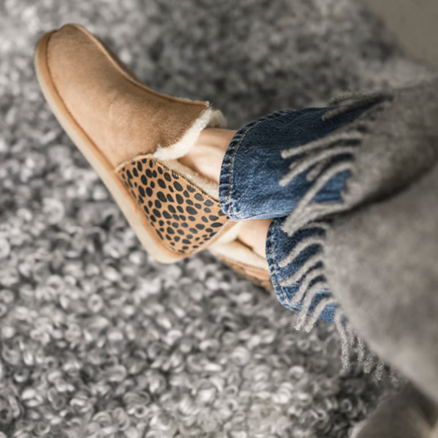 Annie slippers Leopard chestnut