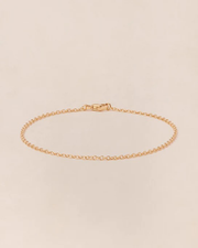 Le bracelet chaîne simple 18cm doré à l'or fin 24 carats
