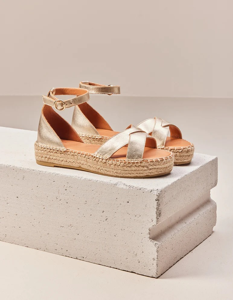 Catherine - Cuir grainé champagne