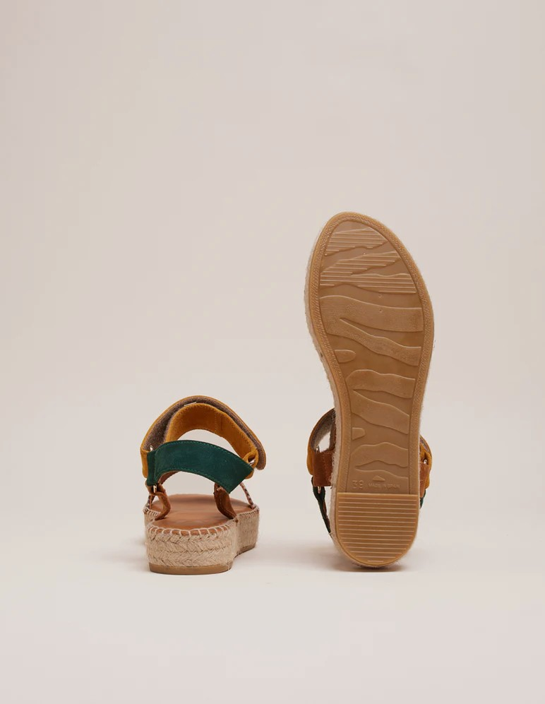 Flore - Suède sapin moutarde marron