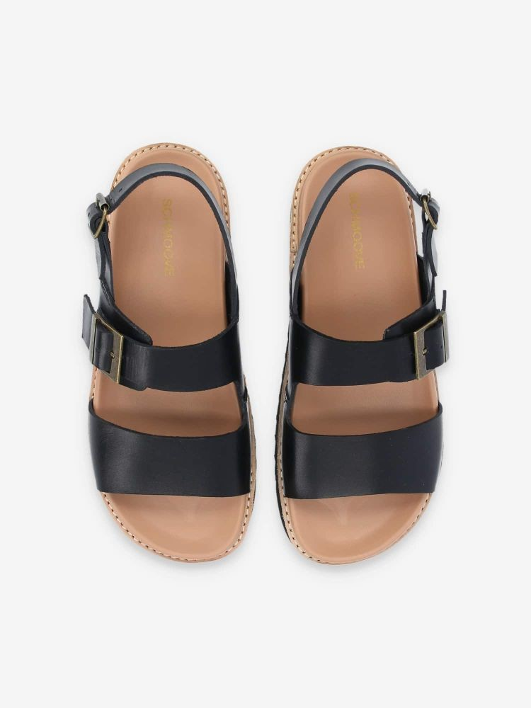 OLIVA SANDALE W VEGETABLE COW BLACK