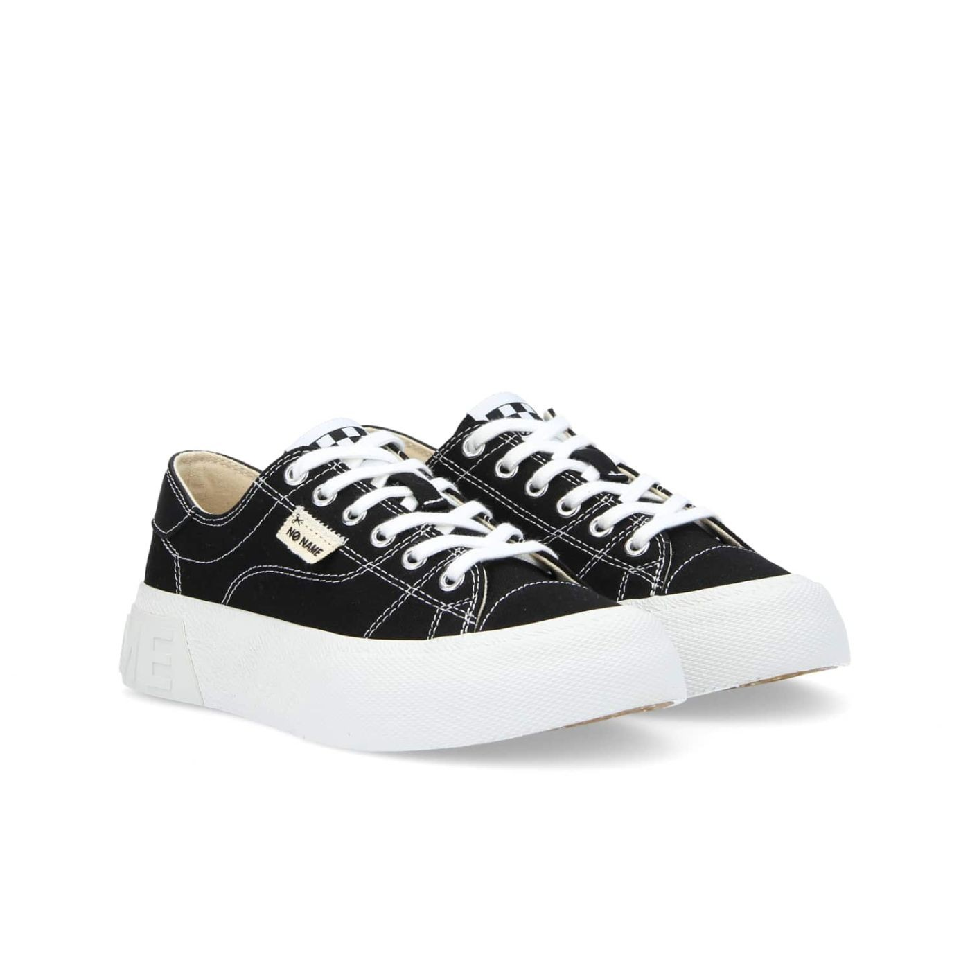 RESET SNEAKER W CANVAS BLACK/STITCH WHITE