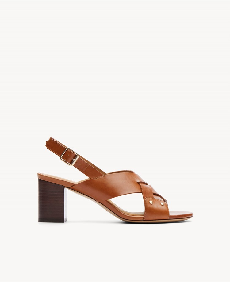 Sandales n°688 - Cuir - Cognac