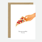 Carte de voeux - Love you pizza