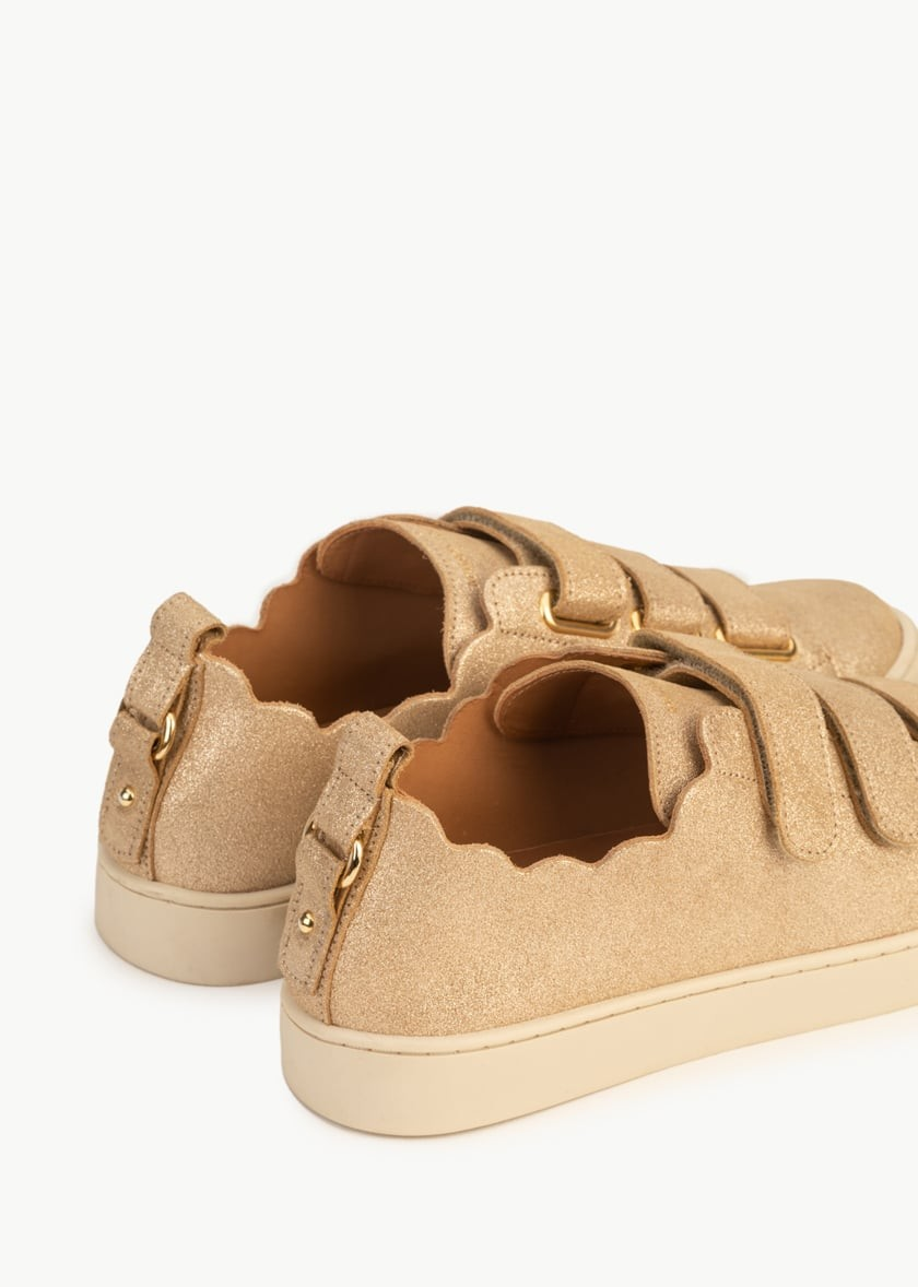 JULIANNE CUIR PAILLETE DORÉ CLAIR