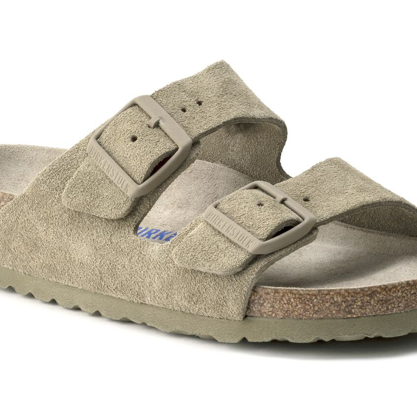 Arizona - Lit de pied souple - Suede Faded Khaki - Etroite