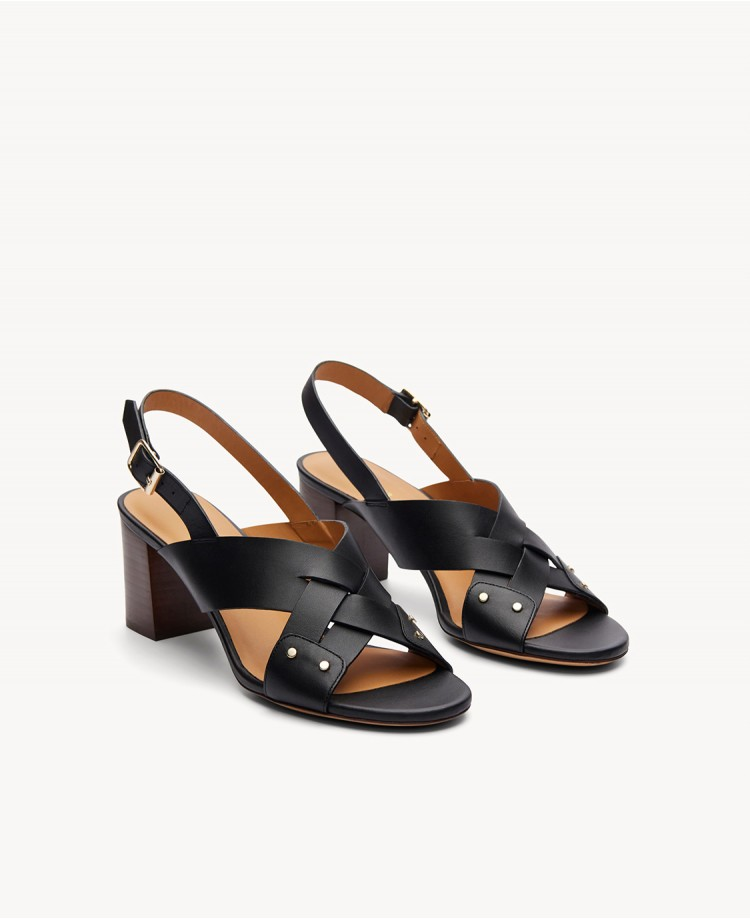 Sandales n°688 - Cuir - Noir