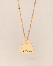 La médaille Mona Je t'aime - dorée à l'or fin 24 carats - 15mm