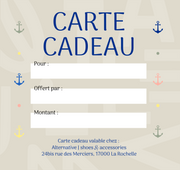LA CARTE CADEAU (Valable 6 mois en magasin)