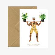 Carte de vœux - Fêtes des pères - Strong Green Dad