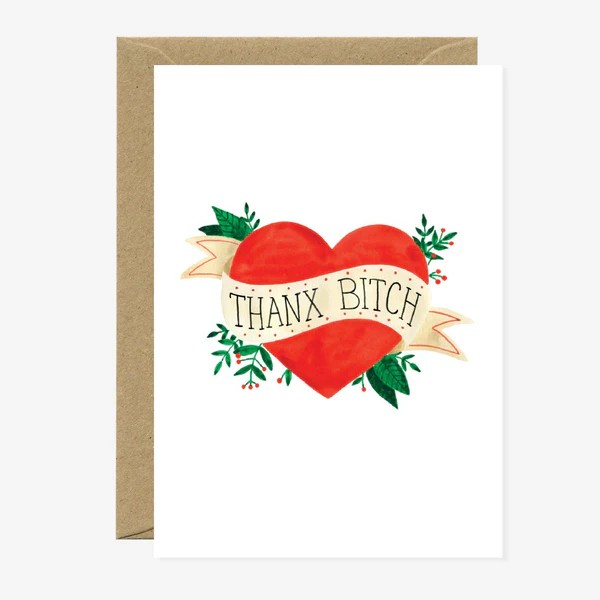 Carte de remerciements - Thanx Bitch