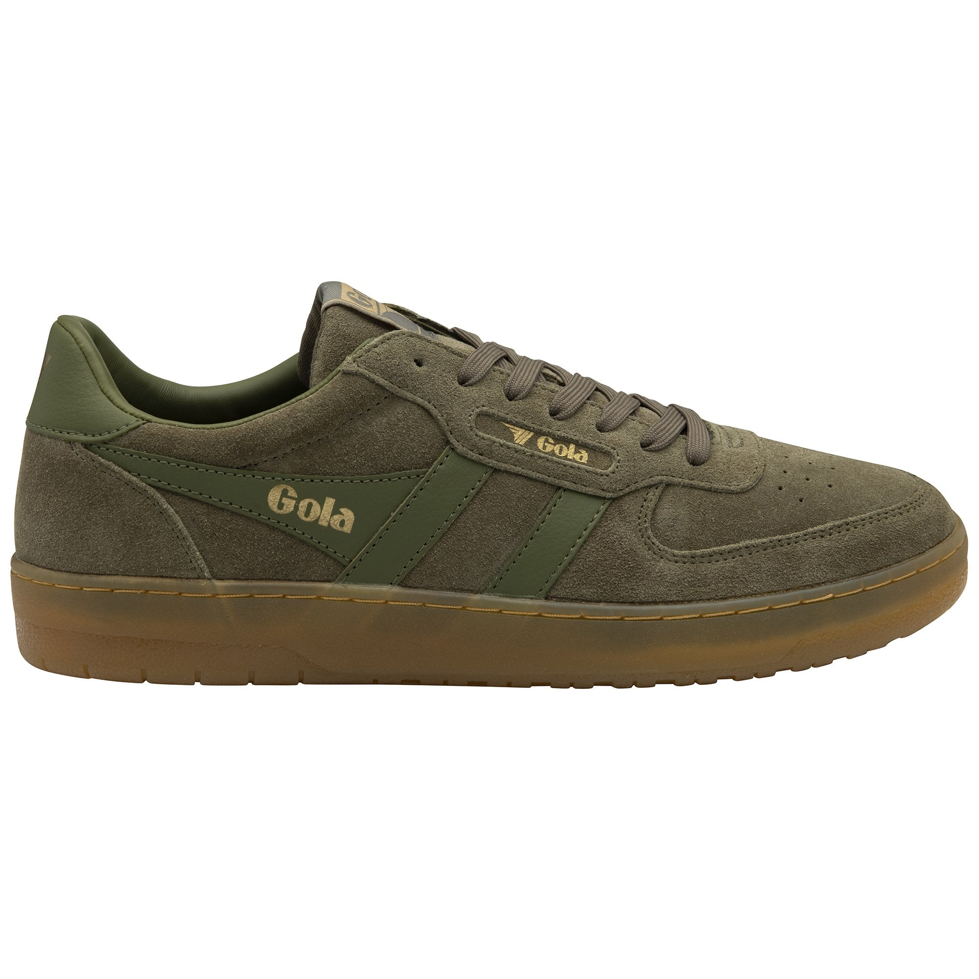 Hawk Suede 86 Trainer Khaki/Gum