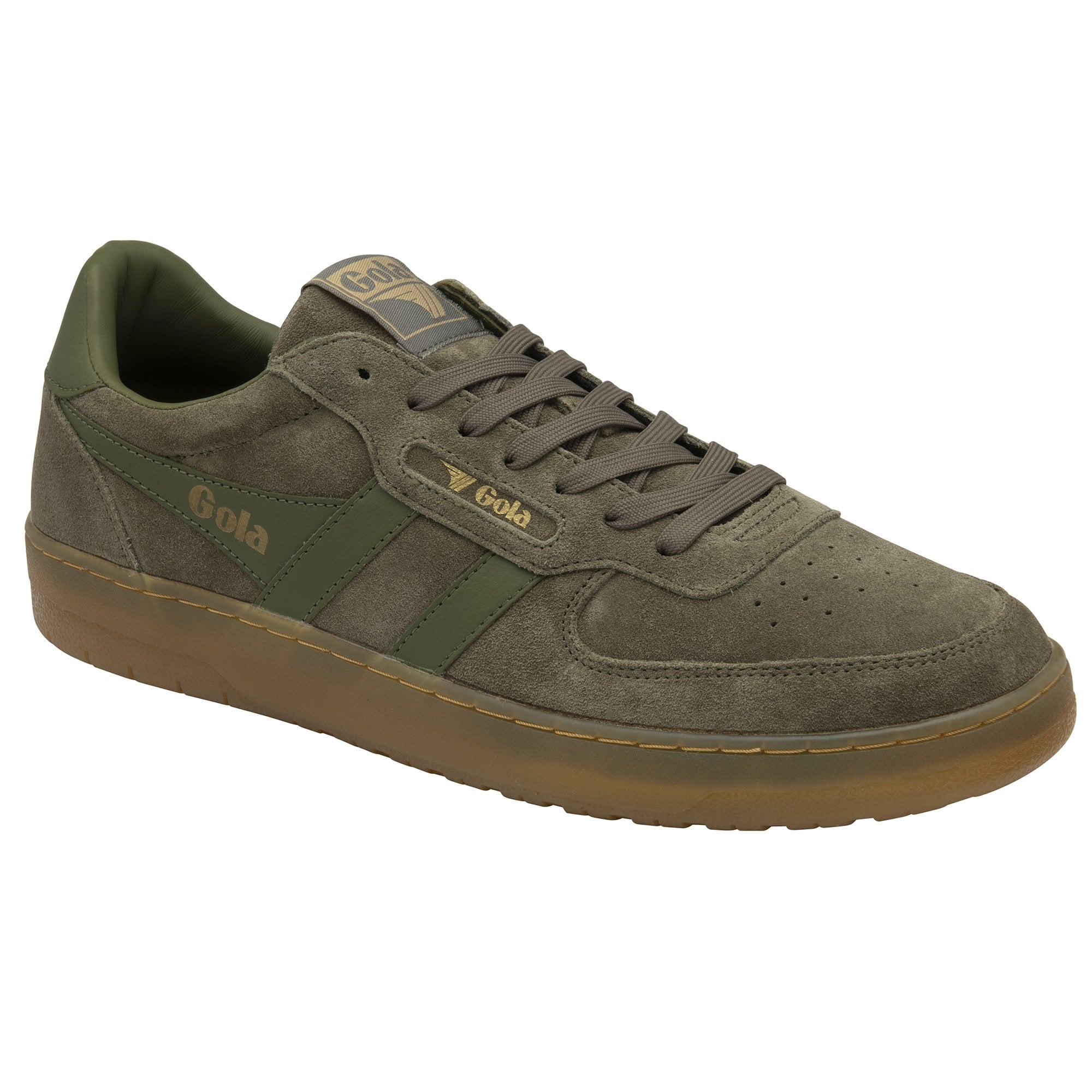 Hawk Suede 86 Trainer Khaki/Gum
