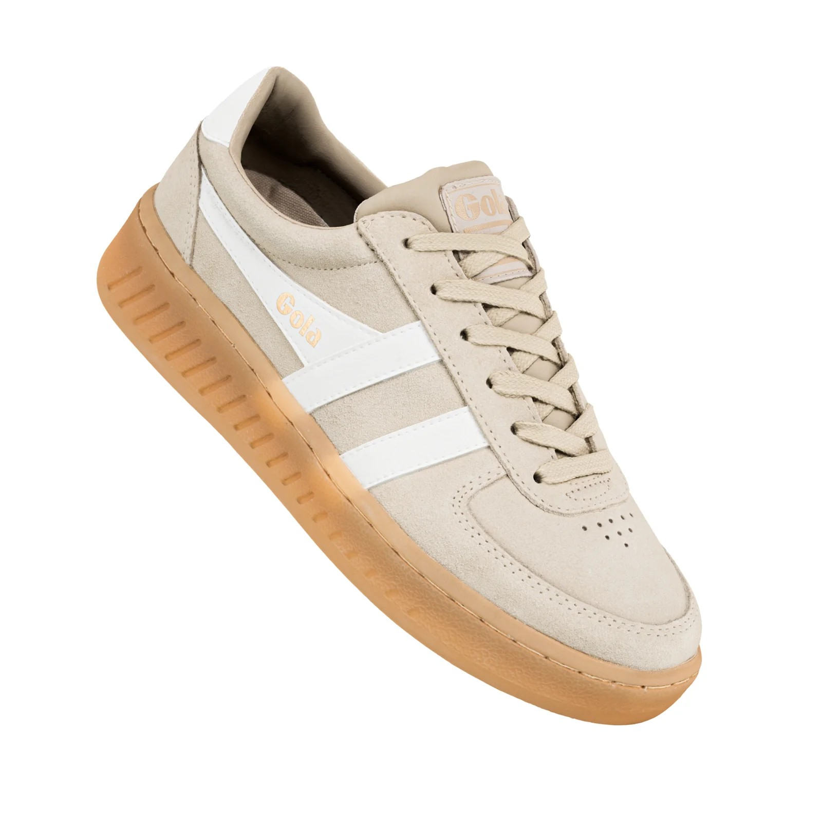 Grandslam Suede Trainer Bone/Off White/Gum