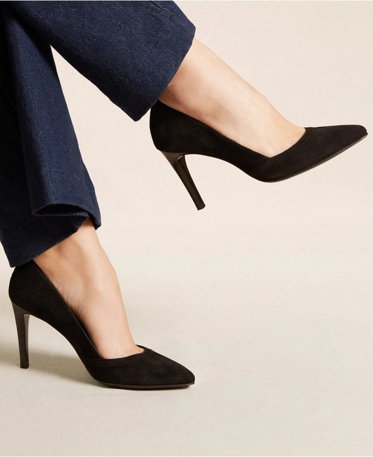 Escarpins n°117 - Chevre velours - Noir