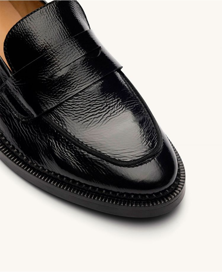 Mocassins n°82 - Cuir vernis - Noir